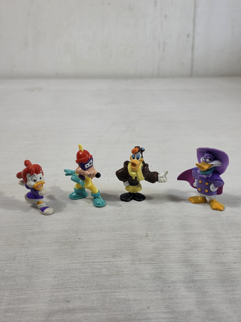 Vintage Disney's Darkwing Duck 4 Mini Figures Kellogg's Cereal Premium 1993